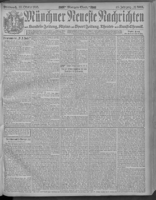 Münchner neueste Nachrichten Mittwoch 30. Oktober 1895