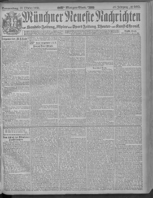 Münchner neueste Nachrichten Donnerstag 31. Oktober 1895