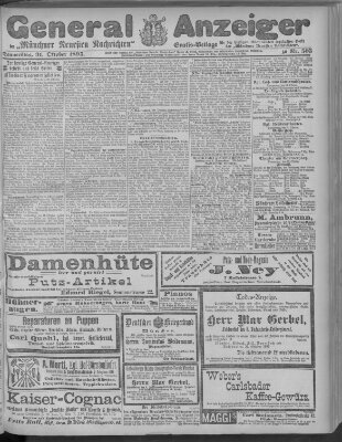 Münchner neueste Nachrichten Donnerstag 31. Oktober 1895