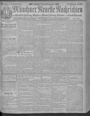 Münchner neueste Nachrichten Montag 11. November 1895