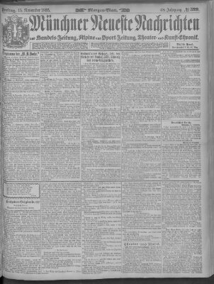 Münchner neueste Nachrichten Freitag 15. November 1895