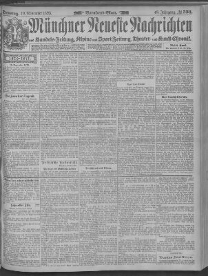 Münchner neueste Nachrichten Dienstag 19. November 1895