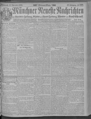 Münchner neueste Nachrichten Mittwoch 20. November 1895