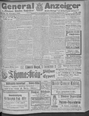 Münchner neueste Nachrichten Freitag 22. November 1895