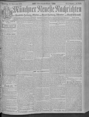 Münchner neueste Nachrichten Samstag 23. November 1895