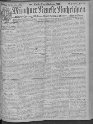 Münchner neueste Nachrichten Sonntag 24. November 1895