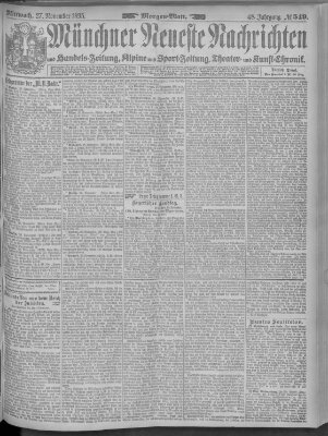 Münchner neueste Nachrichten Mittwoch 27. November 1895