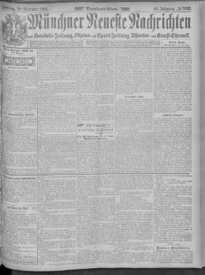 Münchner neueste Nachrichten Freitag 29. November 1895