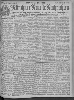 Münchner neueste Nachrichten Freitag 29. November 1895