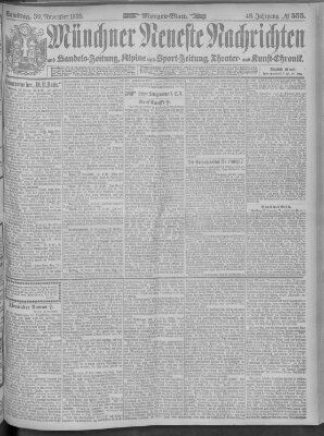 Münchner neueste Nachrichten Samstag 30. November 1895