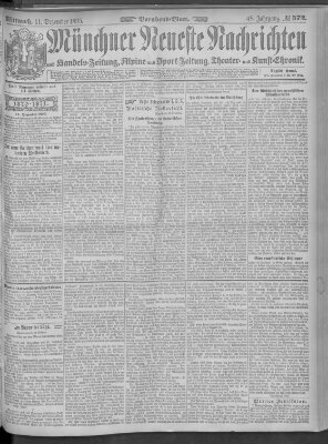 Münchner neueste Nachrichten Mittwoch 11. Dezember 1895