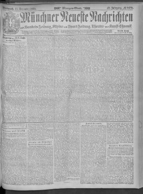 Münchner neueste Nachrichten Mittwoch 11. Dezember 1895