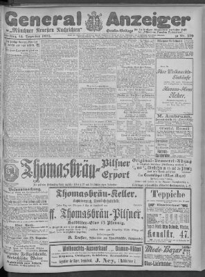 Münchner neueste Nachrichten Samstag 14. Dezember 1895