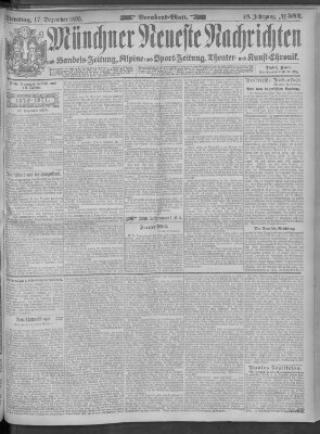 Münchner neueste Nachrichten Dienstag 17. Dezember 1895