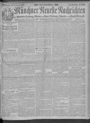 Münchner neueste Nachrichten Mittwoch 18. Dezember 1895