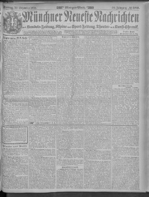 Münchner neueste Nachrichten Freitag 20. Dezember 1895