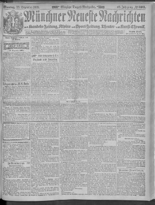 Münchner neueste Nachrichten Montag 23. Dezember 1895