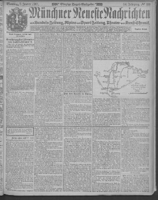 Münchner neueste Nachrichten Montag 7. Januar 1901