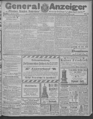 Münchner neueste Nachrichten Montag 7. Januar 1901