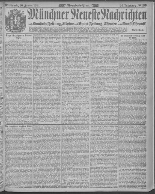 Münchner neueste Nachrichten Mittwoch 16. Januar 1901