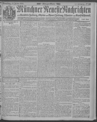 Münchner neueste Nachrichten Samstag 19. Januar 1901