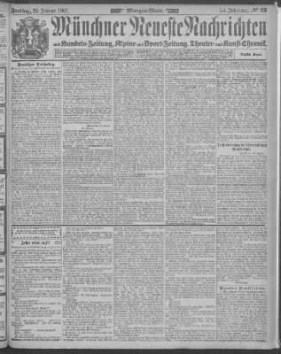 Münchner neueste Nachrichten Freitag 25. Januar 1901