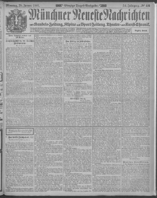 Münchner neueste Nachrichten Montag 28. Januar 1901