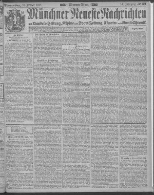 Münchner neueste Nachrichten Donnerstag 31. Januar 1901