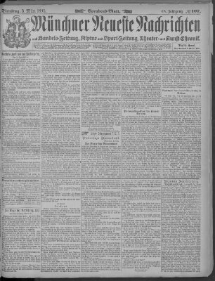 Münchner neueste Nachrichten Dienstag 5. März 1895