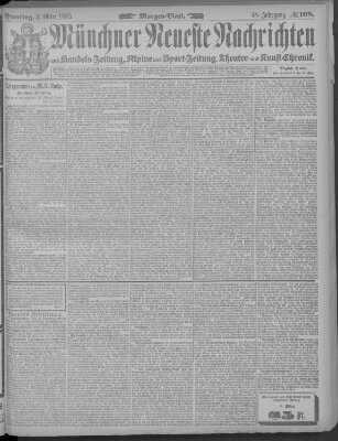 Münchner neueste Nachrichten Dienstag 5. März 1895