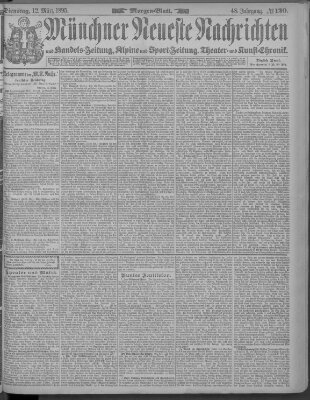 Münchner neueste Nachrichten Dienstag 12. März 1895