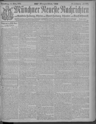 Münchner neueste Nachrichten Samstag 16. März 1895