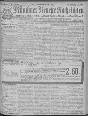 Münchner neueste Nachrichten Freitag 22. März 1895