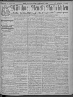 Münchner neueste Nachrichten Montag 25. März 1895