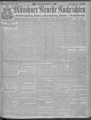 Münchner neueste Nachrichten Freitag 29. März 1895