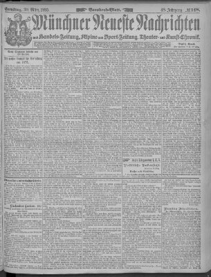 Münchner neueste Nachrichten Samstag 30. März 1895