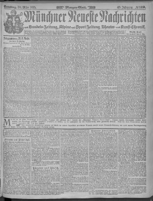 Münchner neueste Nachrichten Samstag 30. März 1895