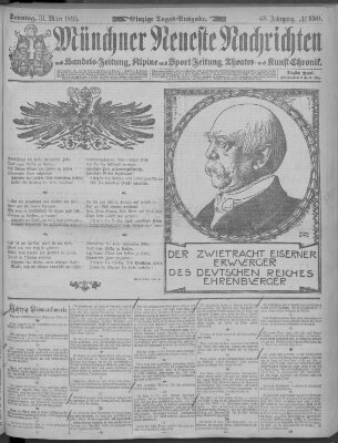 Münchner neueste Nachrichten Sonntag 31. März 1895