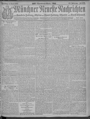 Münchner neueste Nachrichten Freitag 5. April 1895