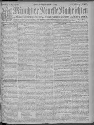 Münchner neueste Nachrichten Samstag 6. April 1895