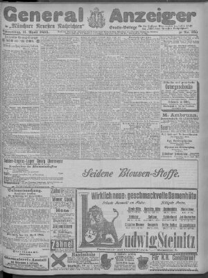 Münchner neueste Nachrichten Donnerstag 11. April 1895