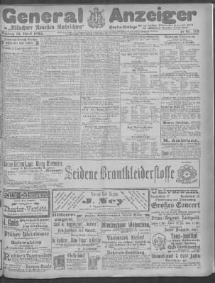 Münchner neueste Nachrichten Montag 15. April 1895