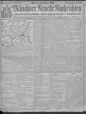 Münchner neueste Nachrichten Donnerstag 25. April 1895