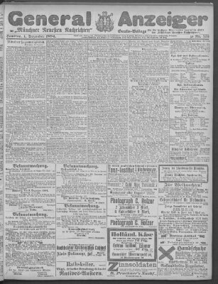 Münchner neueste Nachrichten Samstag 1. Dezember 1894