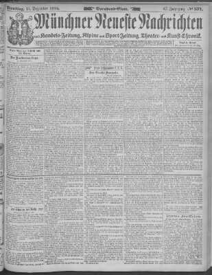 Münchner neueste Nachrichten Dienstag 11. Dezember 1894