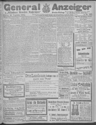 Münchner neueste Nachrichten Freitag 28. Dezember 1894