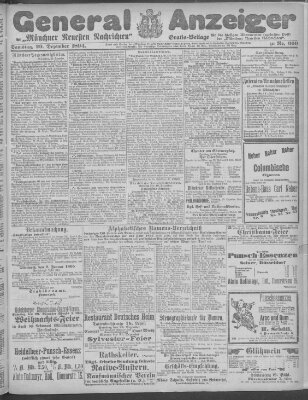 Münchner neueste Nachrichten Samstag 29. Dezember 1894