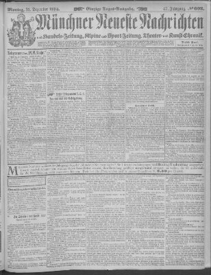 Münchner neueste Nachrichten Montag 31. Dezember 1894