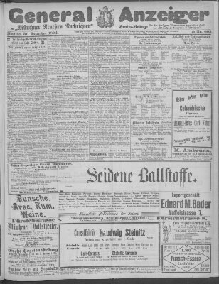 Münchner neueste Nachrichten Montag 31. Dezember 1894