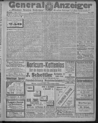 Münchner neueste Nachrichten Montag 1. April 1901